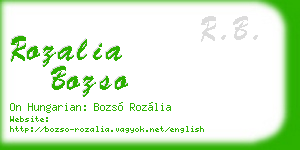 rozalia bozso business card